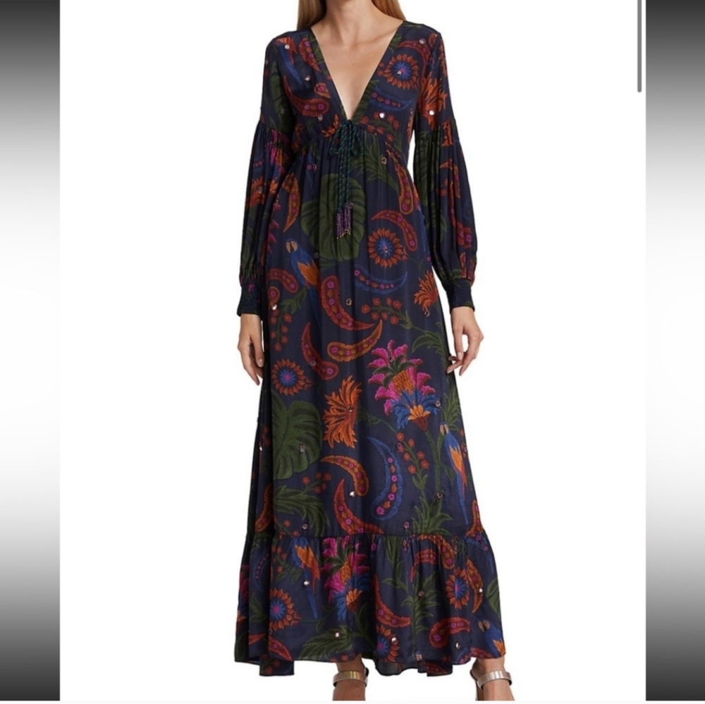 Farm Rio XS Tapestry Maxi Dress